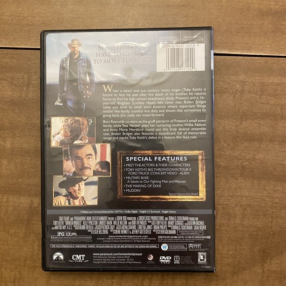 Broken Bridges (DVD, 2007) CMT Films Toby Keith Kelly Preston Burt Reynolds OOP - Picture 4 of 4